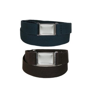 CTM  Elastic Belt with Magnetic No Show Flat Buckle (Pack of 2 Colors) - 1 of 4