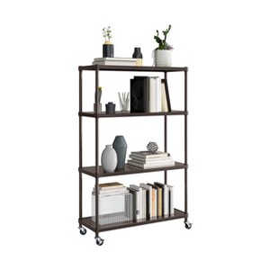 Seville Classics HOME 4-Tier Steel Shelving with Shelf Liners, 36" W x 14" D x 56.5" H - 1 of 4