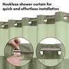 Americanflat 72x75 Hookless Waffle Pattern Shower Curtain - Water-Resistant Long Shower Curtain with Sheer Panel, Snap-In Liner, and Grommets - 3 of 4