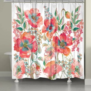 Laural Home Bohemian Poppies Shower Curtain - 1 of 1