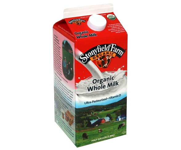 Stonyfield Organic Whole Milk - 0.5gal