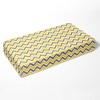 Bacati - Chevron Ikat Yellow Gray 100 percent Cotton Universal Baby US Standard Crib or Toddler Bed Fitted Sheet - 2 of 4