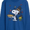 Men's - Peanuts - Thanksgiving Scene Long Sleeve Graphic T-Shirt - 2 of 4