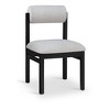 Meridian Furniture,Roundhill Linen Textured Fabric Upholstered Dining Chair, Set of 2 - 2 of 4