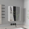 ChicFurnit Bathroom Storage Cabinet Quintana Wall Mounted Medicine Cabinet with Four Compartments for Bathroom Use, White, 28.35"*22.05"*4.72" - 2 of 4