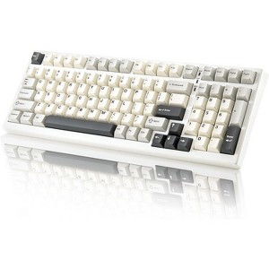YUNZII YZ98 Gasket Mechanical Keyboard 99 Key Hot Swappable (White, Cocoa Cream V2 Switch) - 1 of 3