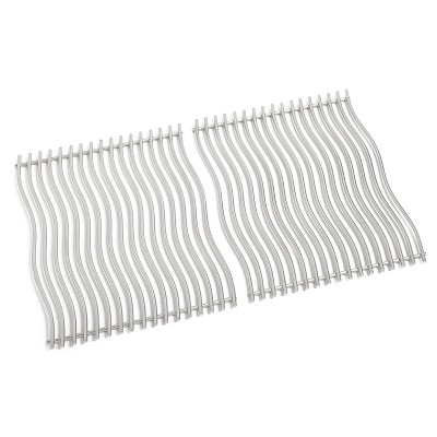 Napoleon S83011 Replacement Nonstick Stainless Steel Waved Cooking Grids for Prestige PRO 500 Grills, Silver (Set of 2)