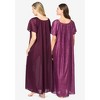 Only Necessities Plus Size 2-Pack Long Silky Gown - 3 of 4