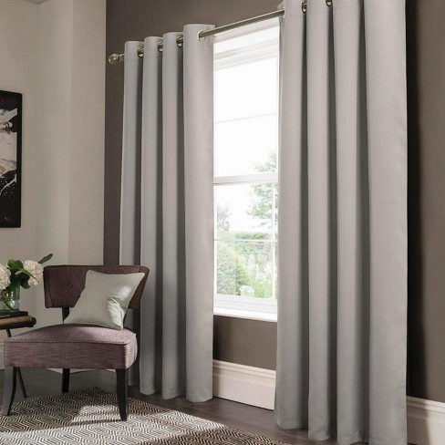 Olivia Gray Anchorage Blackout Grommet Single Curtan Panel - 54x90", Silver - image 1 of 3