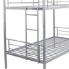 NicBex Twin Over Twin Metal Bunk Bed with and Full-Length Guardrail and 2 Ladders,Large Under Bed Storage - 4 of 4