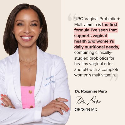 O Positiv URO Vaginal Probiotic + Women's Multivitamin Capsules for Vaginal Health and Full Body Support - 60ct