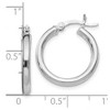 Black Bow Jewelry 2.5mm Polished Sterling Silver Round Hoop Earrings, 17mm (5/8 in) - 4 of 4