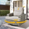 XIZZI Versatile Outdoor Rattan Sectional Sofa Set Collection, 8/9/10-Piece Set w/ Comfy Swivel Chairs, Perfect for Patio Relaxation and Entertaining - 3 of 4