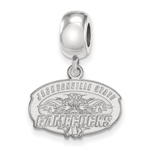 Black Bow Jewelry Sterling Silver Jacksonville State Gamecocks NCAA Bead Charm - 1 of 4