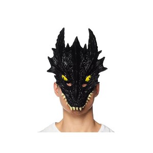 HMS Supersoft Black Dragon Child Costume Half- Mask - 1 of 1