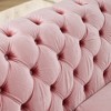 106" L-Shaped Chesterfield Sectional Sofa with Gold Stainless Steel Accents, Velvet Button Tufted Design & 5 Pillows for Luxury Living Room - 3 of 4