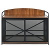 42'' Farmhouse Dog Crate Furniture with Metal Sliding Door - Maison Boucle - 4 of 4