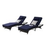 Chic Crate - Outdoor PE Wicker Recliner Set of 2 - 300lb Zero-Gravity Chairs w/ 5-Position Recline - Salt-Resistant for Poolside/Garden, Beige - 4 of 4