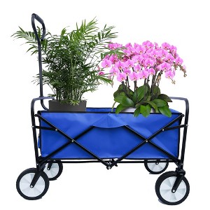 Folding Wagon Garden Shopping Beach Cart - 1 of 4
