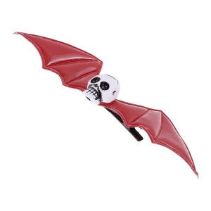 Unique Bargains Women's Halloween Funny Bat Wing Skull Hair Clip 1 Pc - 1 of 4