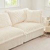 Upholstered Sectional Sofa, 4 Seater Free Combination Convertible Sofa, Sofas with Ottoman, Corduroy Fabric Sectional Sofas-Cuddlewood - 3 of 4