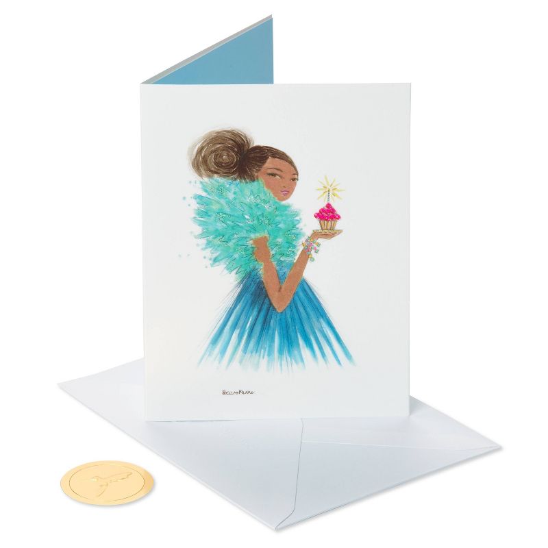 Girl with Cupcake Print Happy Birthday Card - PAPYRUS, 1 of 8