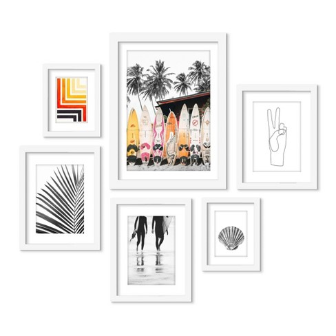 Set of 3 Canvas Black and White Coastal Prints Modern Coastal 