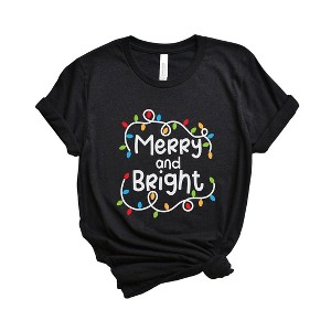 Simply Sage Market Women's Merry and Bright Lights Short Sleeve Graphic Tee - 1 of 4