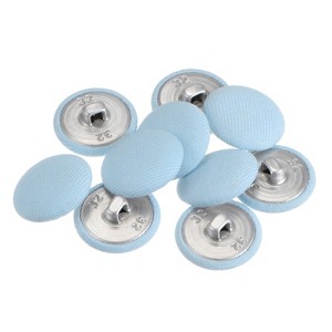Unique Bargains Round Metal Sewing Cloth Covered Button 10 Pcs - 1 of 4