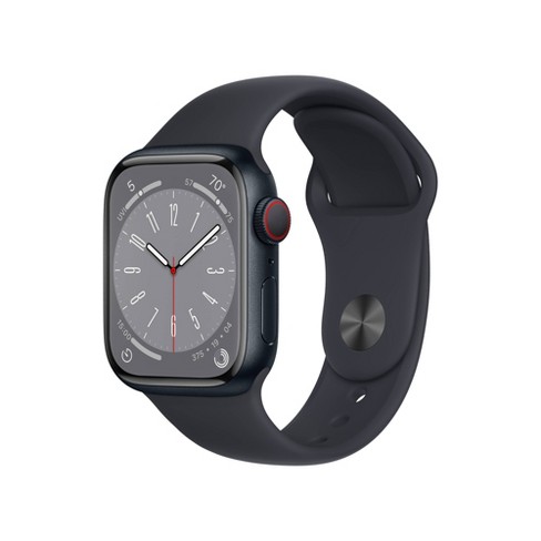 Apple Watch Series 8 Gps Cellular 41mm Midnight Aluminum Case With Midnight Sport Band S m Target