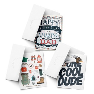 Father's Day Greeting Card Pack (3ct) "Amazing Dad, Camping, Cool Dude" by Ramus & Co - 1 of 4