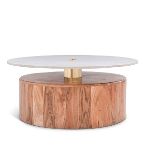 Meridian Furniture,Stonewood Natural Acacia Wood Coffee Table - 1 of 4