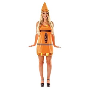 Orion Costumes Women's Orange Crayon Fancy Dress Costume - 1 of 4