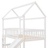 Sapphtopaz Twin Size Loft Bed with Slide,House Bed with Guardrail & Ladder,Space-Saving Kids Bed Frame with Under Bed Space for Boys & Girls - 4 of 4
