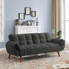 KTMBDW 75.4" Loveseat Sofa, Mid Century Modern Decor Love Seat Couches for Living Room, Bedroom, Solid and Easy to Install Love Seats Furniture - 2 of 4