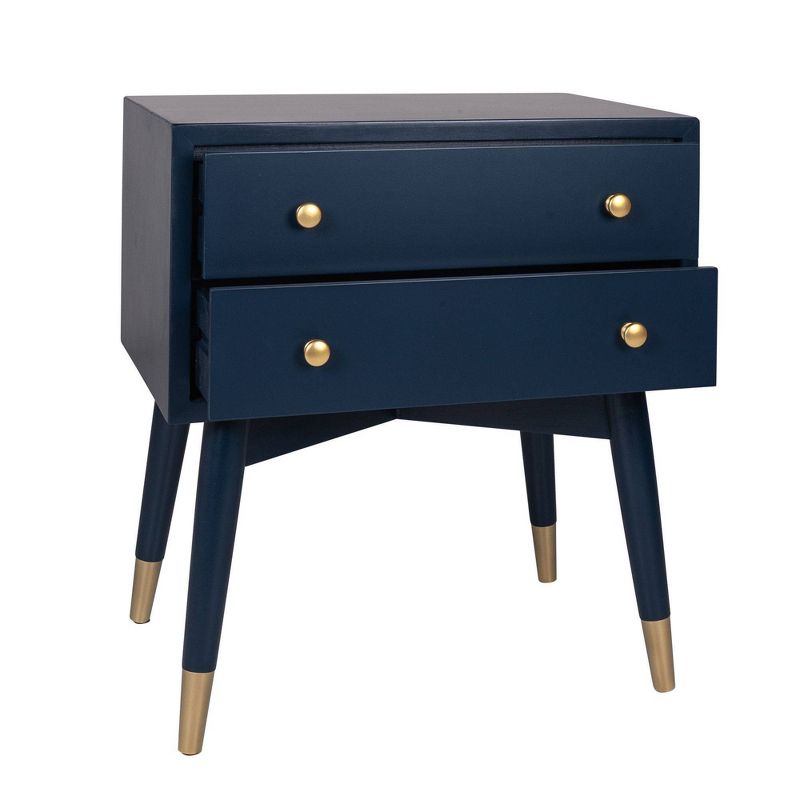 Knox 2 Drawer Side Table with Brass Accents - East at Main, 6 of 13