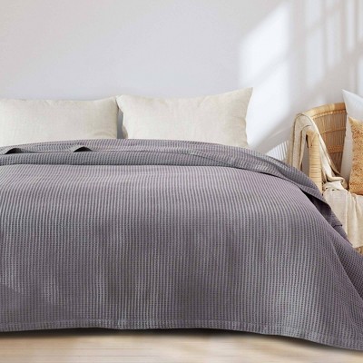 50"x60" Cotton Waffle Knit Throw Blanket - Isla Jade
