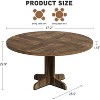 Acekool 47" Round Dining Table for 4-6 - Wooden Family Kitchen Table with Adjustable Feet - 2 of 4