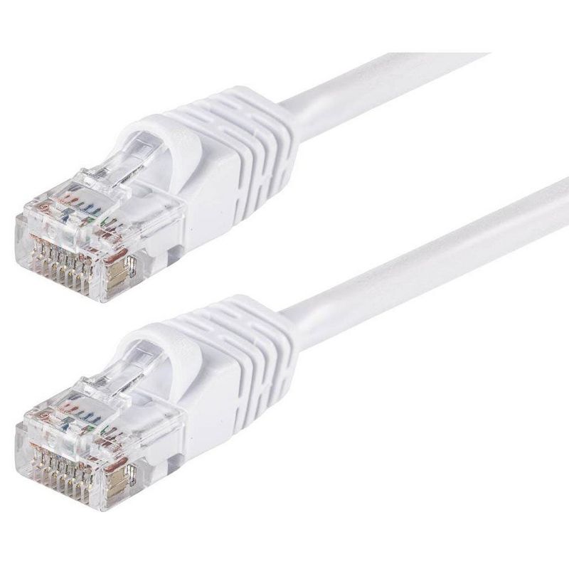 Monoprice Cat5e Ethernet Patch Cable - 100 Feet - White | Network Internet Cord - RJ45, Stranded, 350Mhz, UTP, Pure Bare Copper Wire, 24AWG, 1 of 6