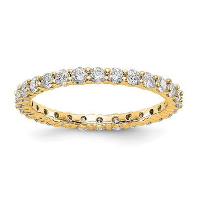 Black Bow Jewelry 2mm 14K Rose, Yellow or White Gold 1.0 Ctw Diamond Eternity Band