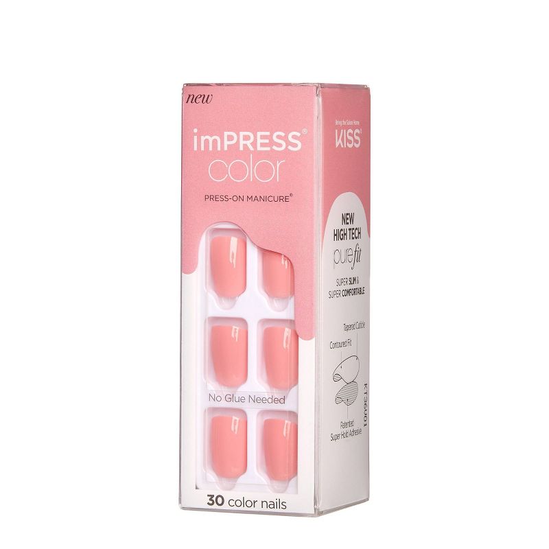 Kiss imPRESS Press-On Manicure Color Fake Nails - Pretty Pink - 3pk/90ct, 4 of 7