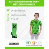 Minecraft Creeper Big Boys Short Sleeve Button Down Dress Shirt Green 18-20 - 3 of 4