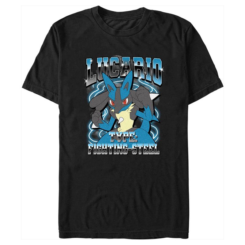 Men's Pokemon Lucario Type: Fighting-Steel T-Shirt, 1 of 6