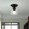 Livex Lighting Montgomery 1 - Light Flush Mount in  Black - 3 of 4