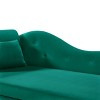 60" Velvet Storage Chaise Lounge - Multifunctional 2-in-1 Tufted Bench with Solid Wood Legs, Nailhead Trim & Included Pillow, 300lb Capacity - 2 of 4