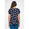 WEST K Women's Leah V Neck Short Dolman Sleeve Front Knob Blouse - 3 of 4