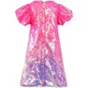 2Bunnies Girls' Candy Shimmer Sequin Puff Sleeve Dress - 2 of 4