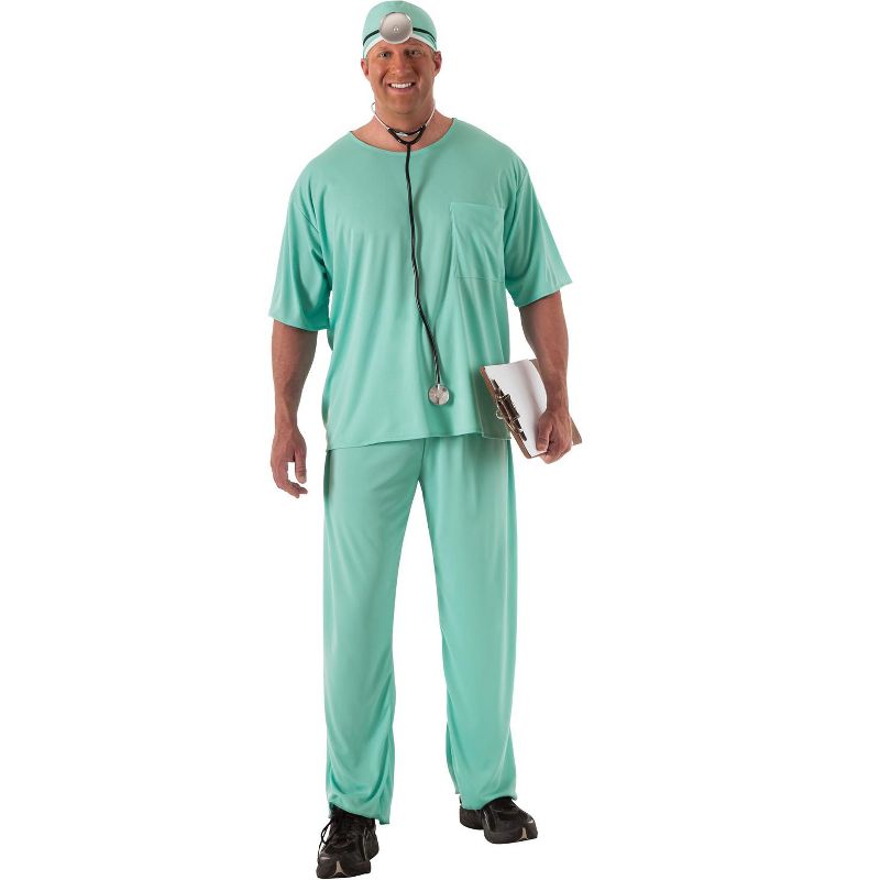 Rubies Medical Doctor Scrubs Plus Size Men's Costume, 1 of 2
