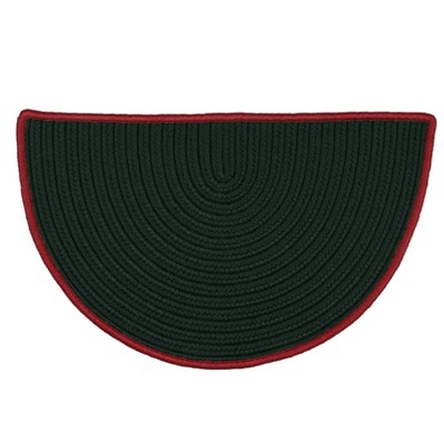 Colonial Mills Wintergreen Area Rug - Green & Red 18"x30" Slice