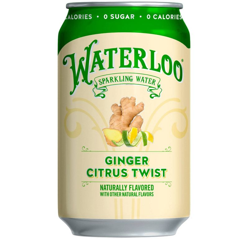 Waterloo Ginger Citrus Twist Sparkling Water - 8pk/12 fl oz Cans, 3 of 7